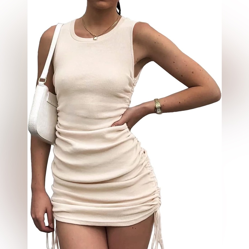 Ribbed body con mini dress